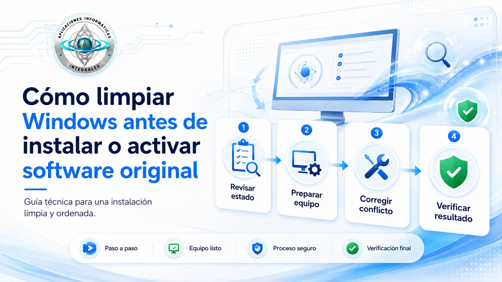 Cómo limpiar Windows antes de instalar o activar software original