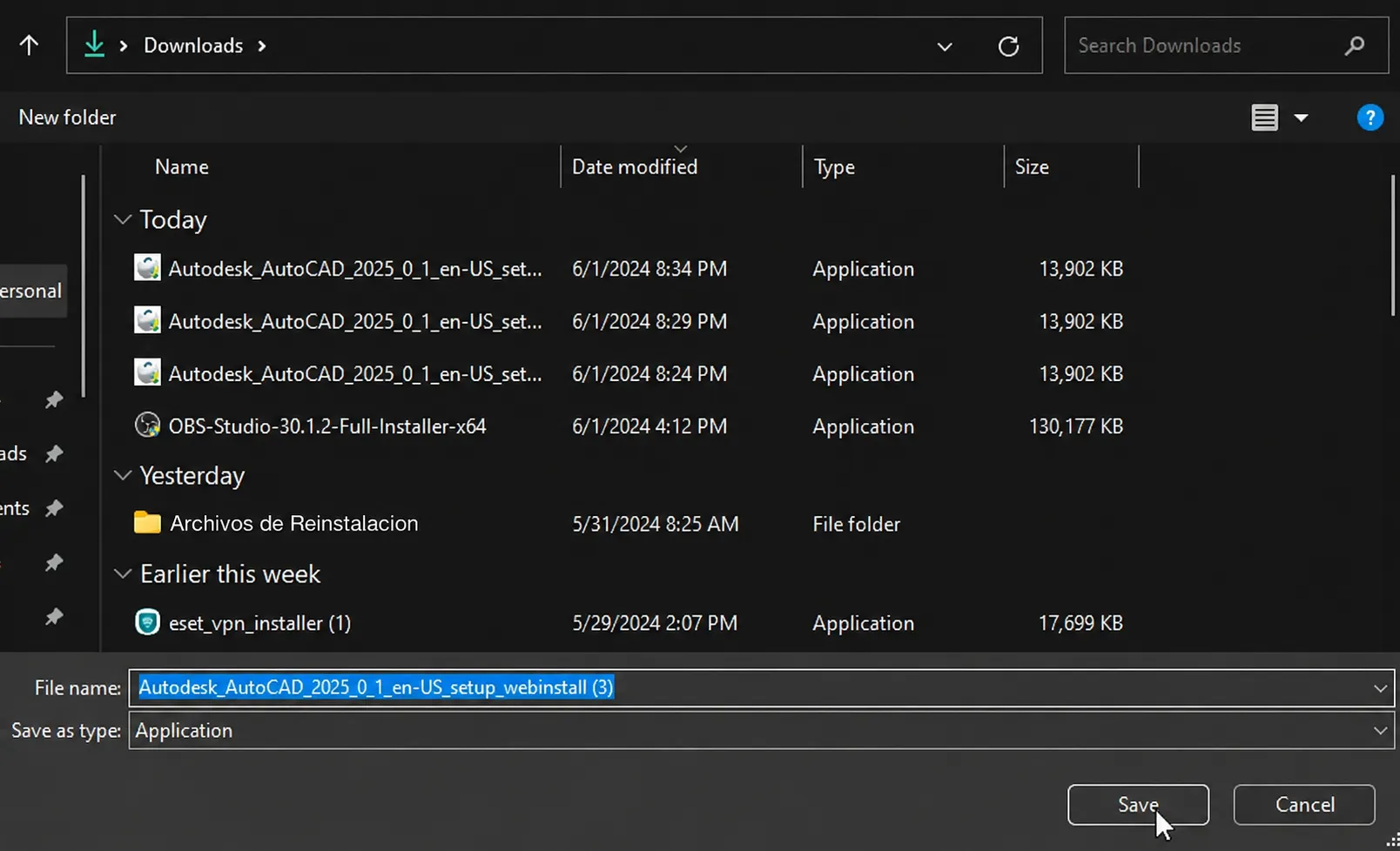 Descargar instalador de AutoCAD desde cuenta Autodesk