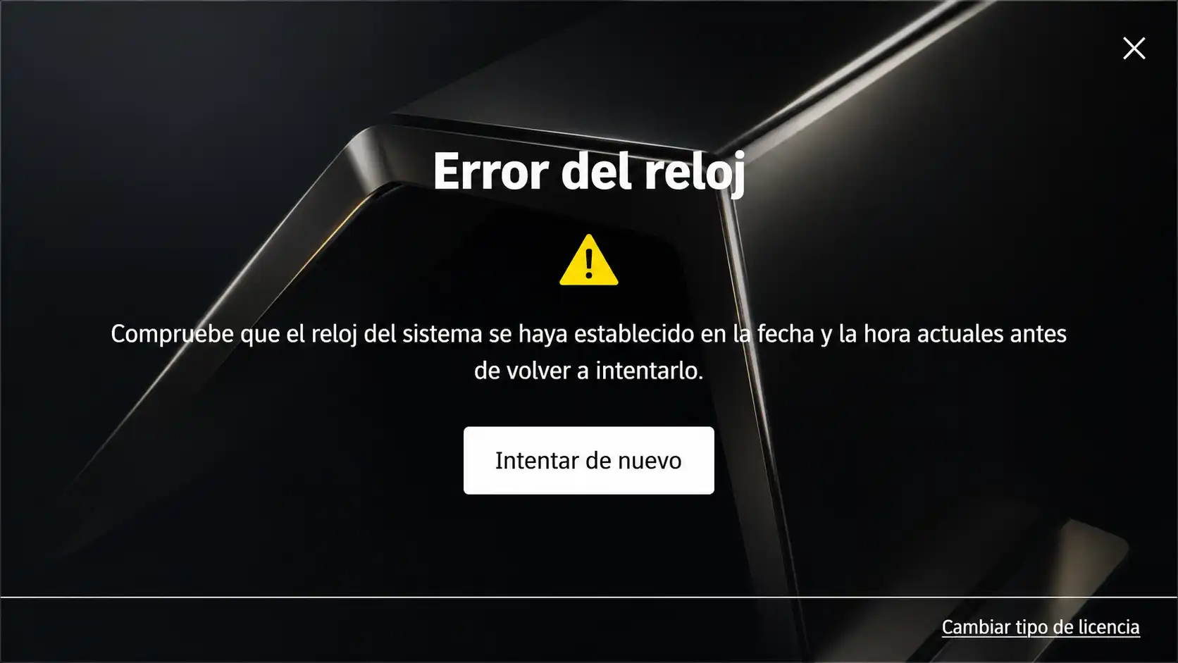 Error de reloj en Autodesk por fecha hora o zona horaria incorrecta