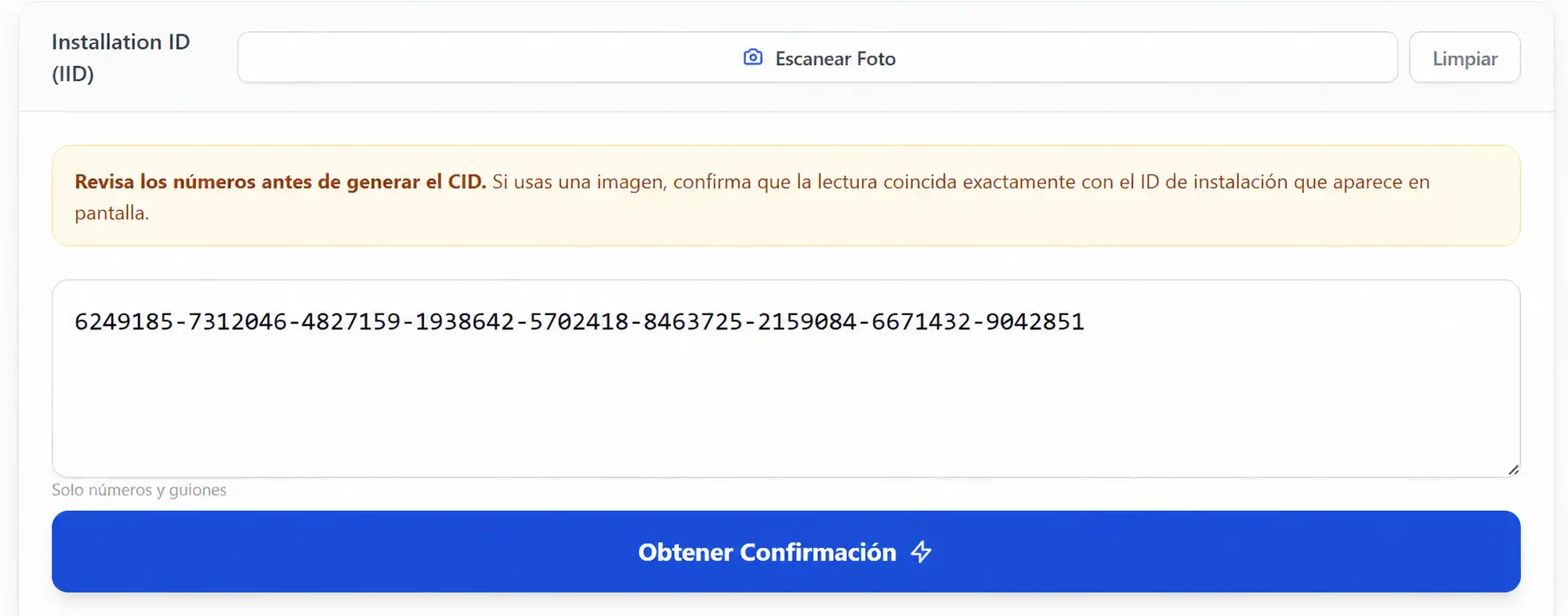 Obtener CID desde Mi cuenta en Aplicaciones Informáticas Integrales